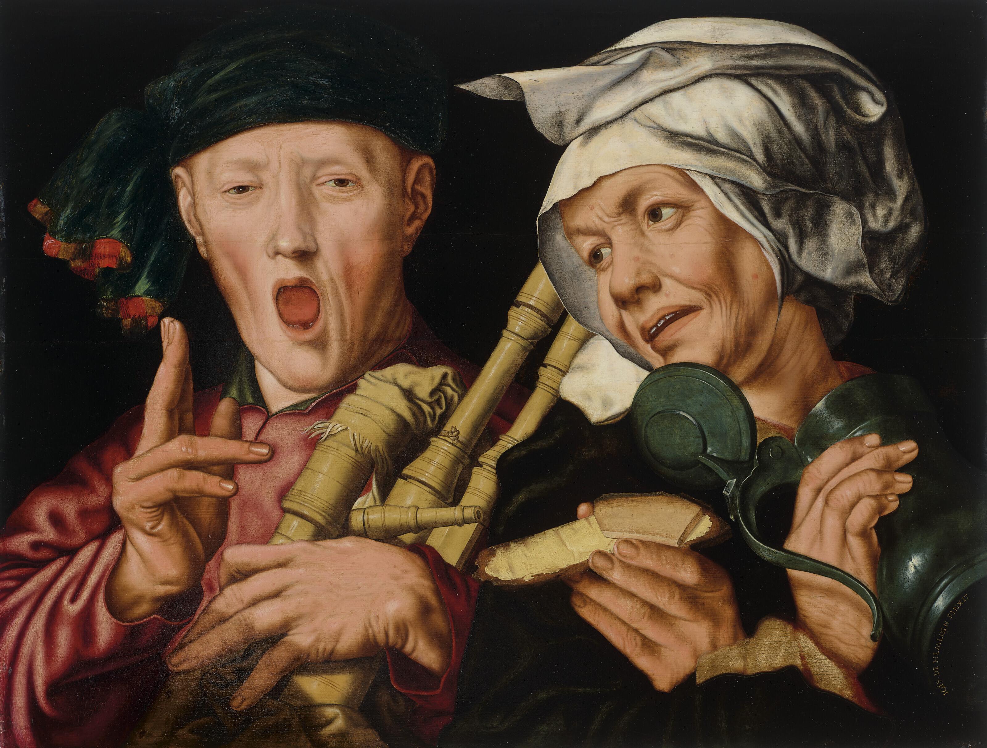 Jan Sanders Van Hemessen - The Bagpiper And Merry Wife