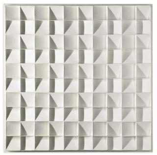 Jan Schoonhoven - Quadratenreliëf Met Schuine Binnenvlakken In 4 Richtingen