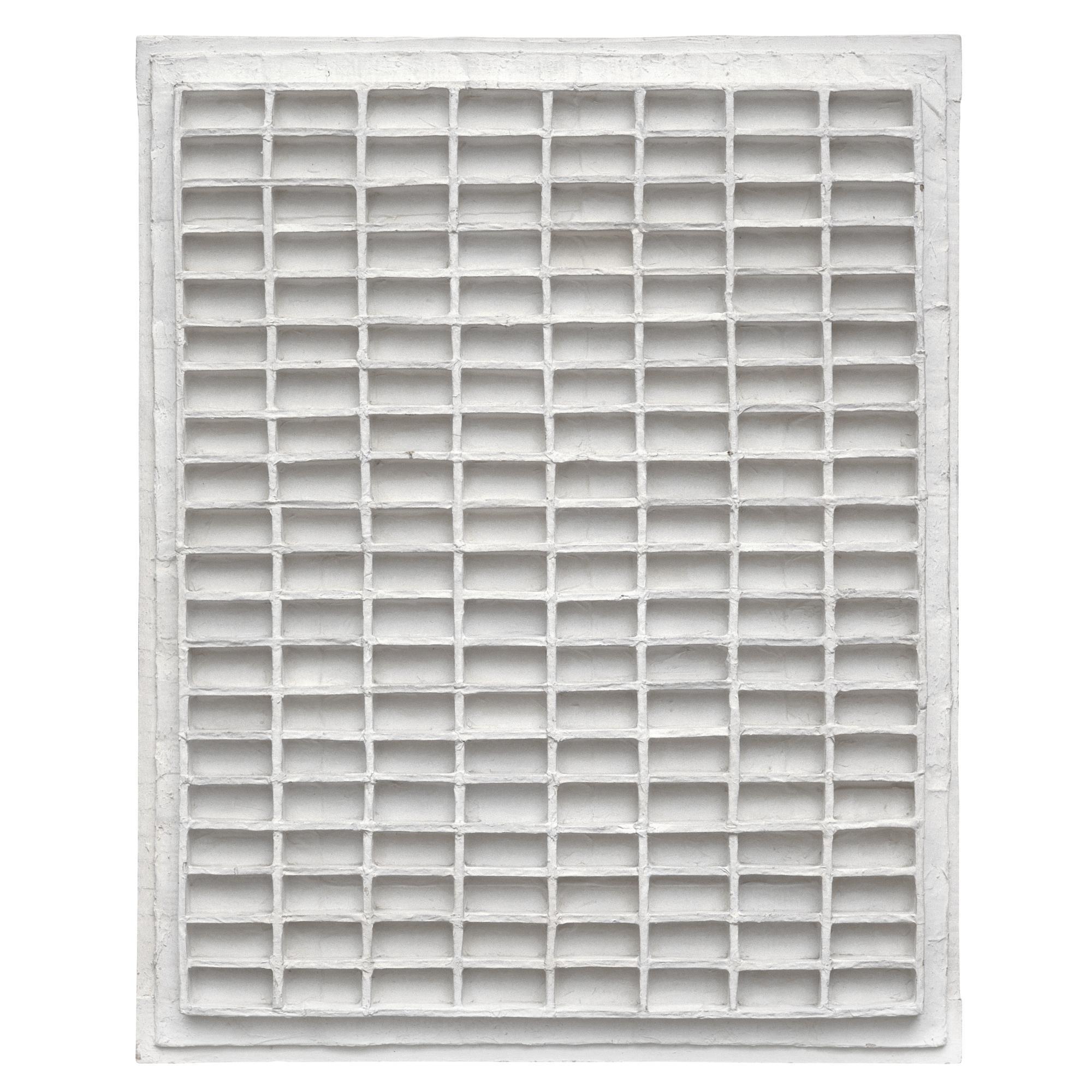 Jan Schoonhoven - Weisses Strukturrelief R 62-1