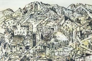 Jan Senbergs - Hill Town 1