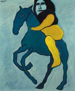 Jan Sierhuis - Blauwe Ruiter - Blue Horseman