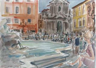 Jan Sluijters Jr. - Trevi Fountains, Rome
