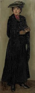 Jan Sluijters - An elegant lady in black