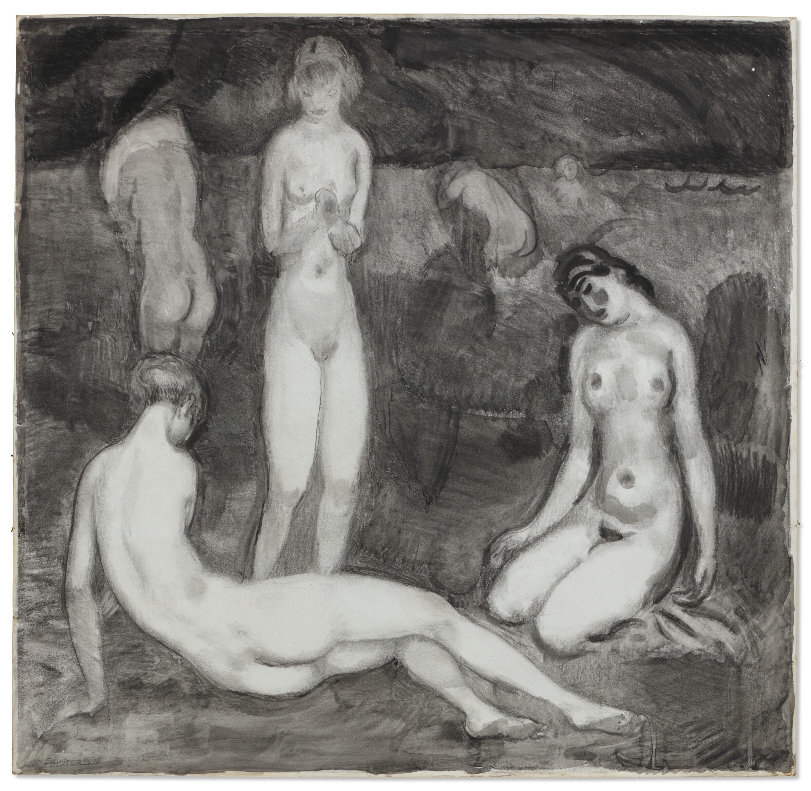 Jan Sluijters - Baadsters aan het strand (Bathing women at the beach)