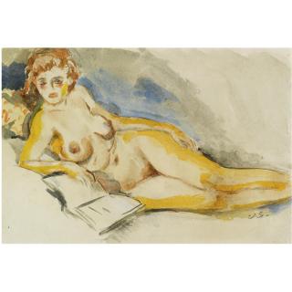 Jan Sluijters - Dutch a Reclining Nude