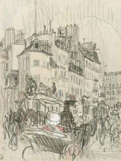 Jan Sluijters - Horse and wagon in Paris