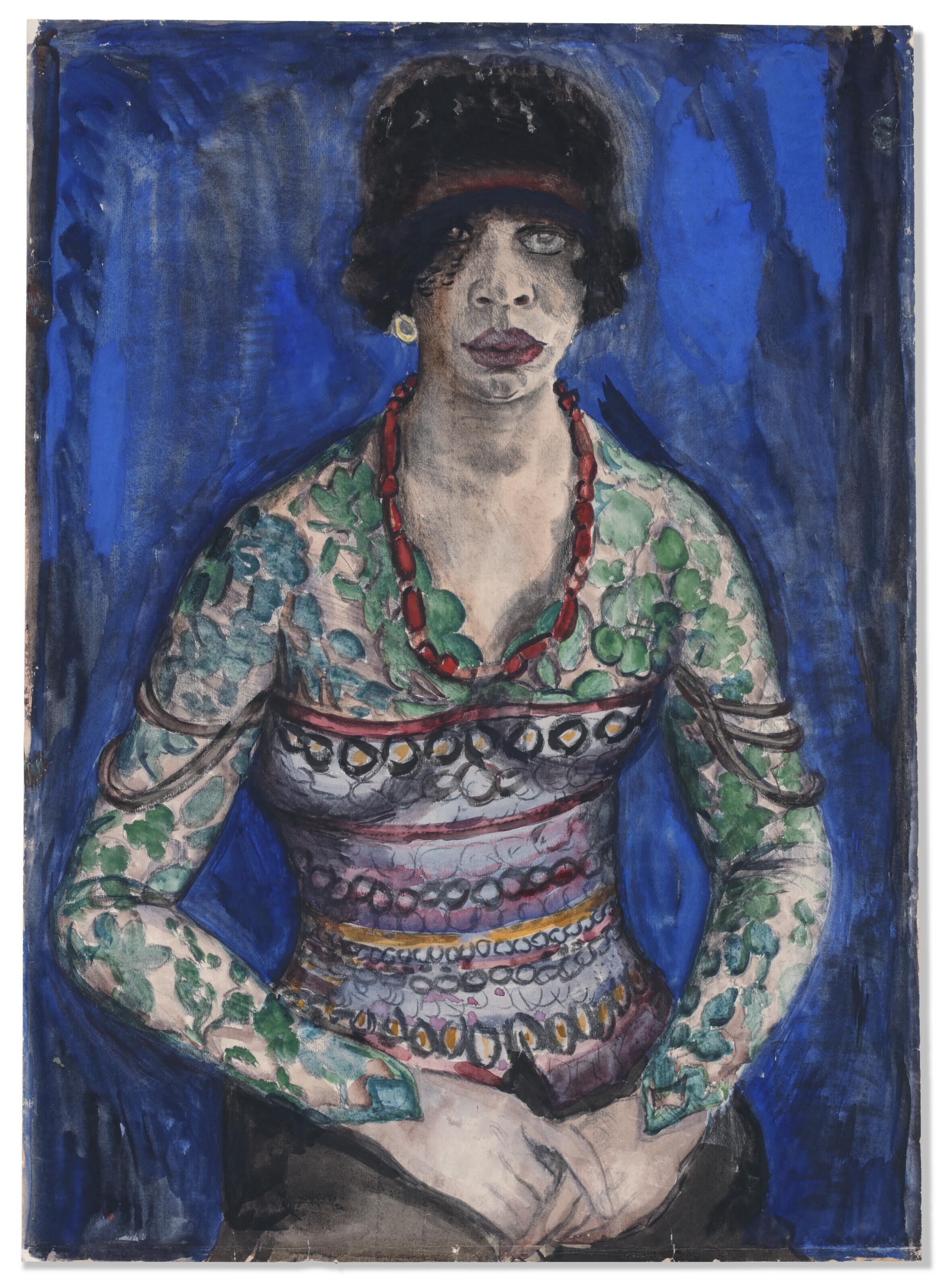 Jan Sluijters - Portret van Gesina Antonia (\'Tonia\') Milgens (1881-1932) (Portrait of Gesina Antonia (\'Tonia\') Milgens (1881-1932))