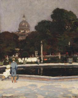 Jan Sluijters - Sunny morning in Paris, the Sacre Coeur in the distance