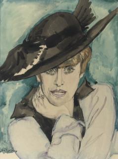 Jan Sluijters - Vrouw met zwarte hoed: a lady with a black hat