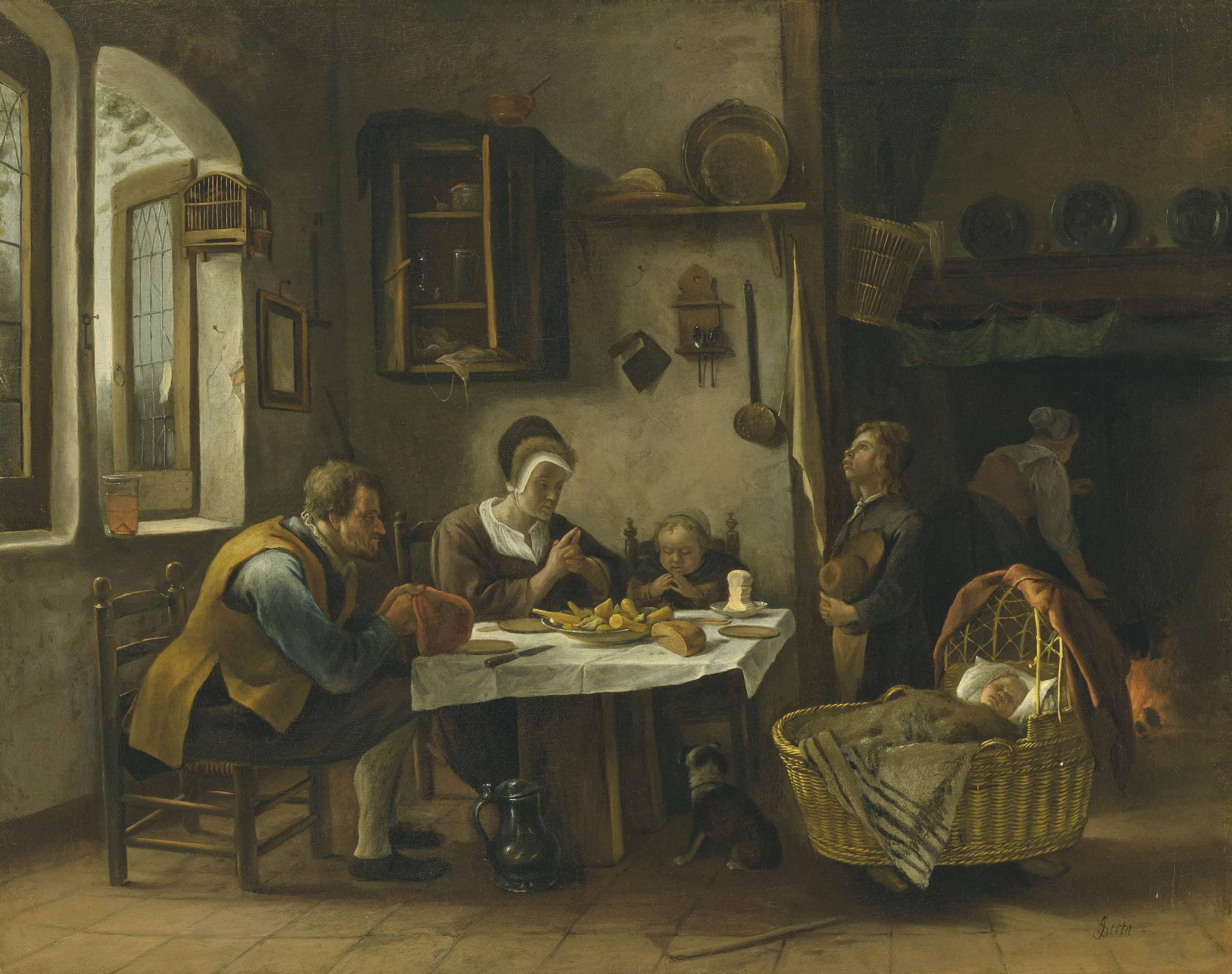 Jan Steen - Prayer before a Meal