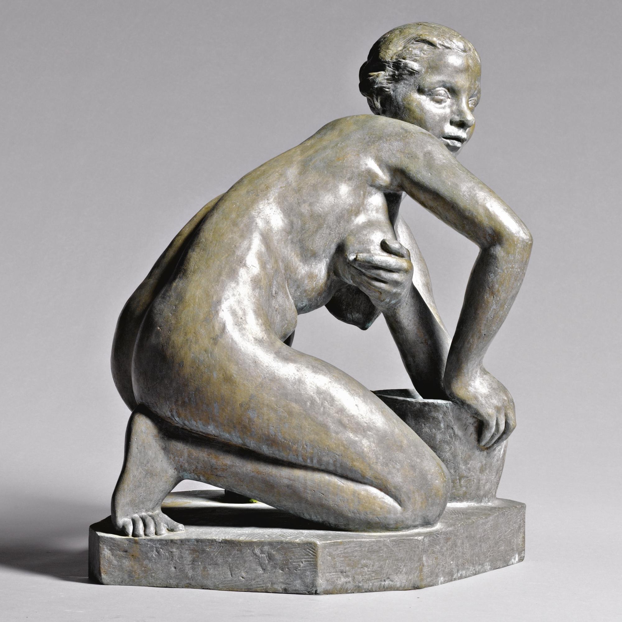 Jan Štursa - Czech girl Washing (Dívka Myjící Si Prsy)