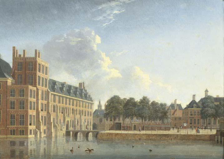Jan Ten Compe - The Buitenhof, The Hague, seen from the Lange Vijverberg
