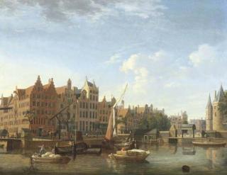 Jan Ten Compe - The Gelderse Kade and the Waag, Amsterdam