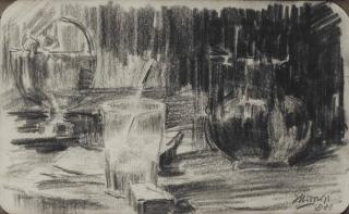 Jan Toorop - A Still Life With A Glass And A Jar