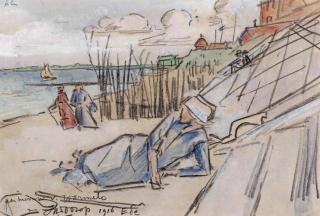 Jan Toorop - A woman on the beach