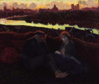 Jan Toorop - Avond voor de werkstaking (Donkere wolken) - The eve of the strike (Dark clouds)