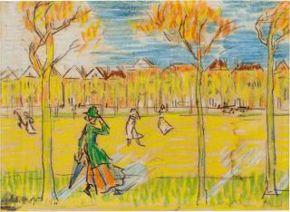 Jan Toorop - Park with figures in the wind