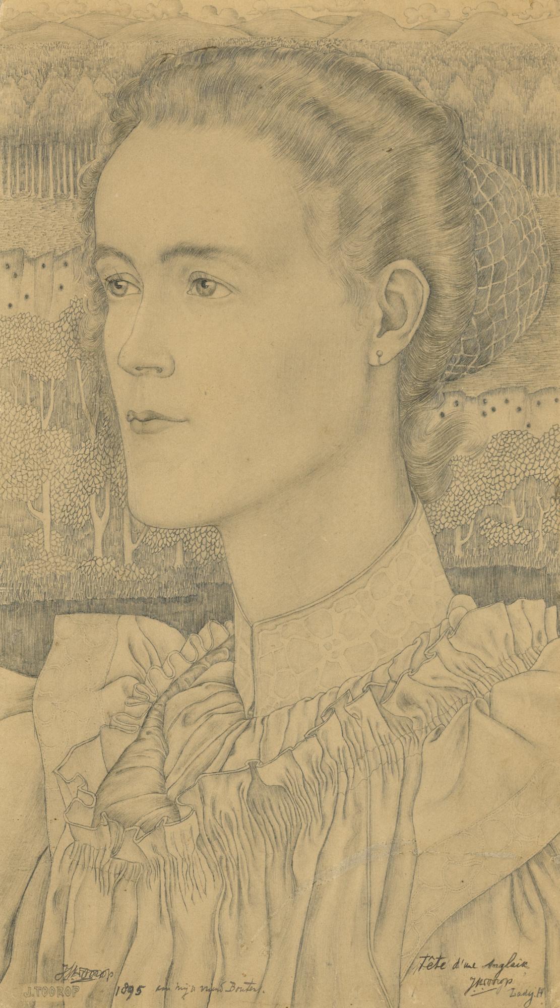 Jan Toorop - Portret Van Miss J. Pontifex Hall (Portrait Of Miss J. Pontifex Hall)
