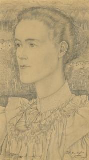 Jan Toorop - Portret Van Miss J. Pontifex Hall (Portrait Of Miss J. Pontifex Hall)
