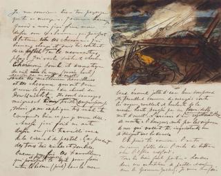 Jan Toorop - Two Illustrated Letters From Jan Toorop To William Degouve De Nuncques