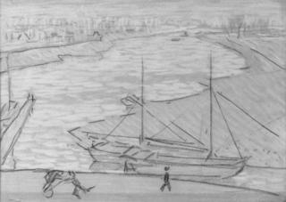 Jan Toorop - View on the river Waal