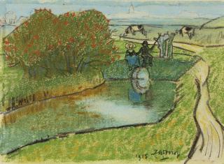 Jan Toorop - Zeeuws Landschap Met Visser