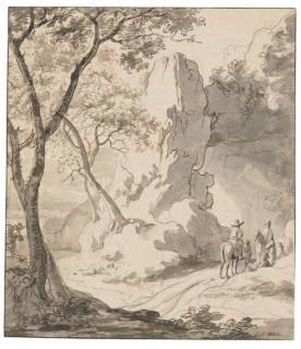 Jan van Aken - Reisende in felsiger Landschaft
