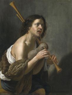 Jan Van Bijlert - A Bagpipe Player