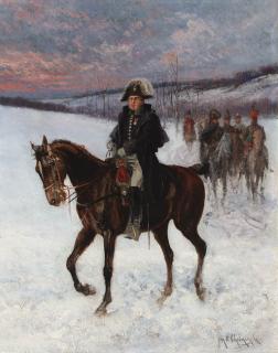 Jan Van Chelminski - Marshal Ney on horseback; Campaign in Russia