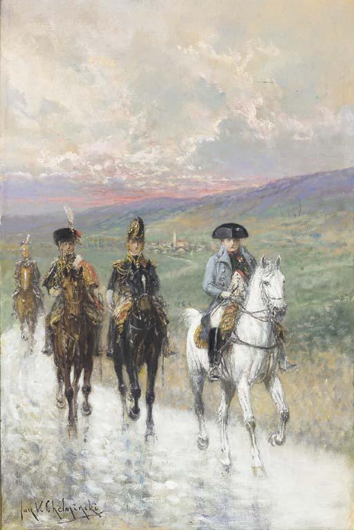 Jan Van Chelminski - Napoléon et sa garde lors de la Campagne de Saxe