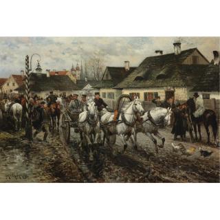 Jan Van Chelminski - Polish A Horse Market In Poland