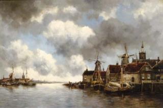 Jan Van Couver - Dutch village on a canal