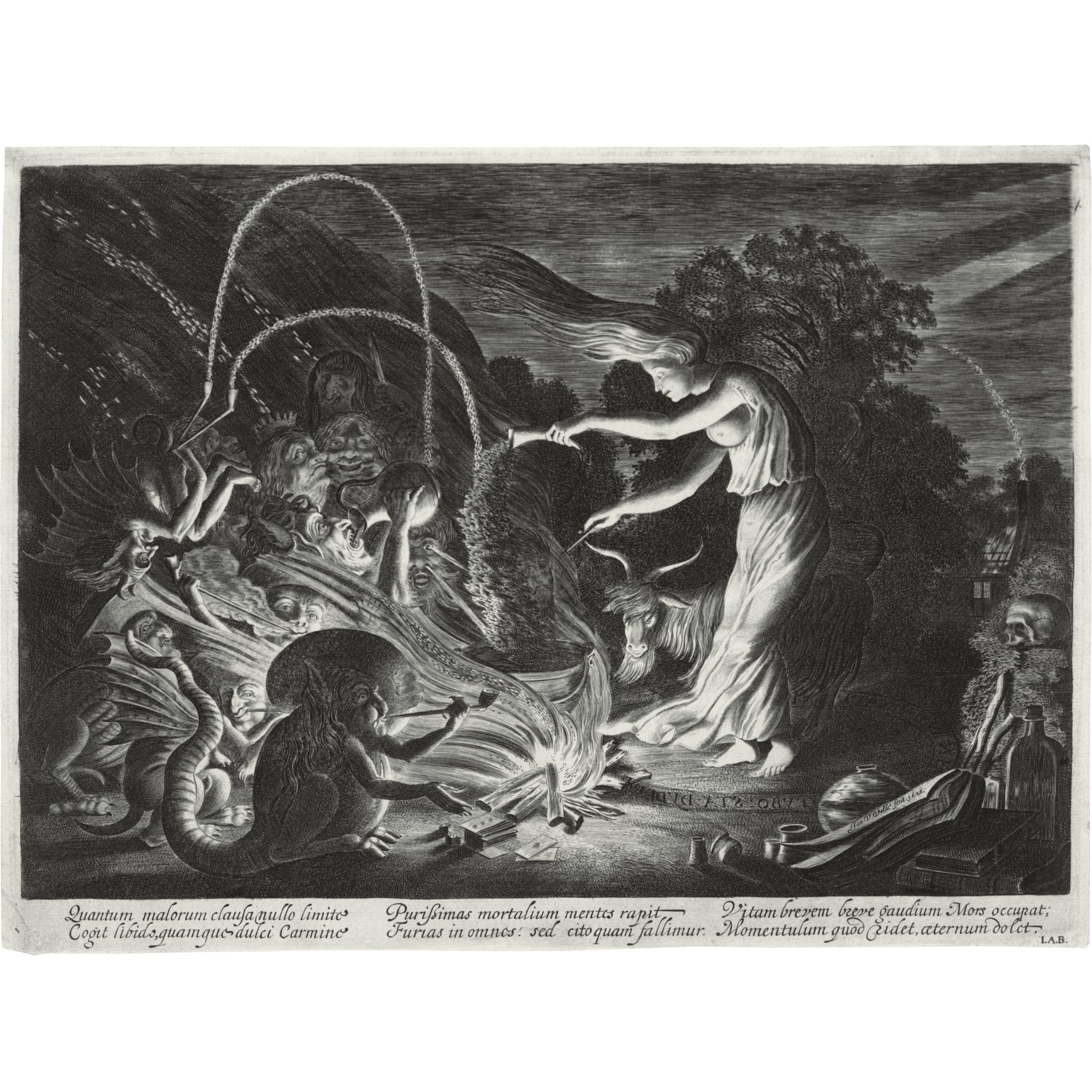 Jan Van De Velde - The Sorceress (Hollstein 152)