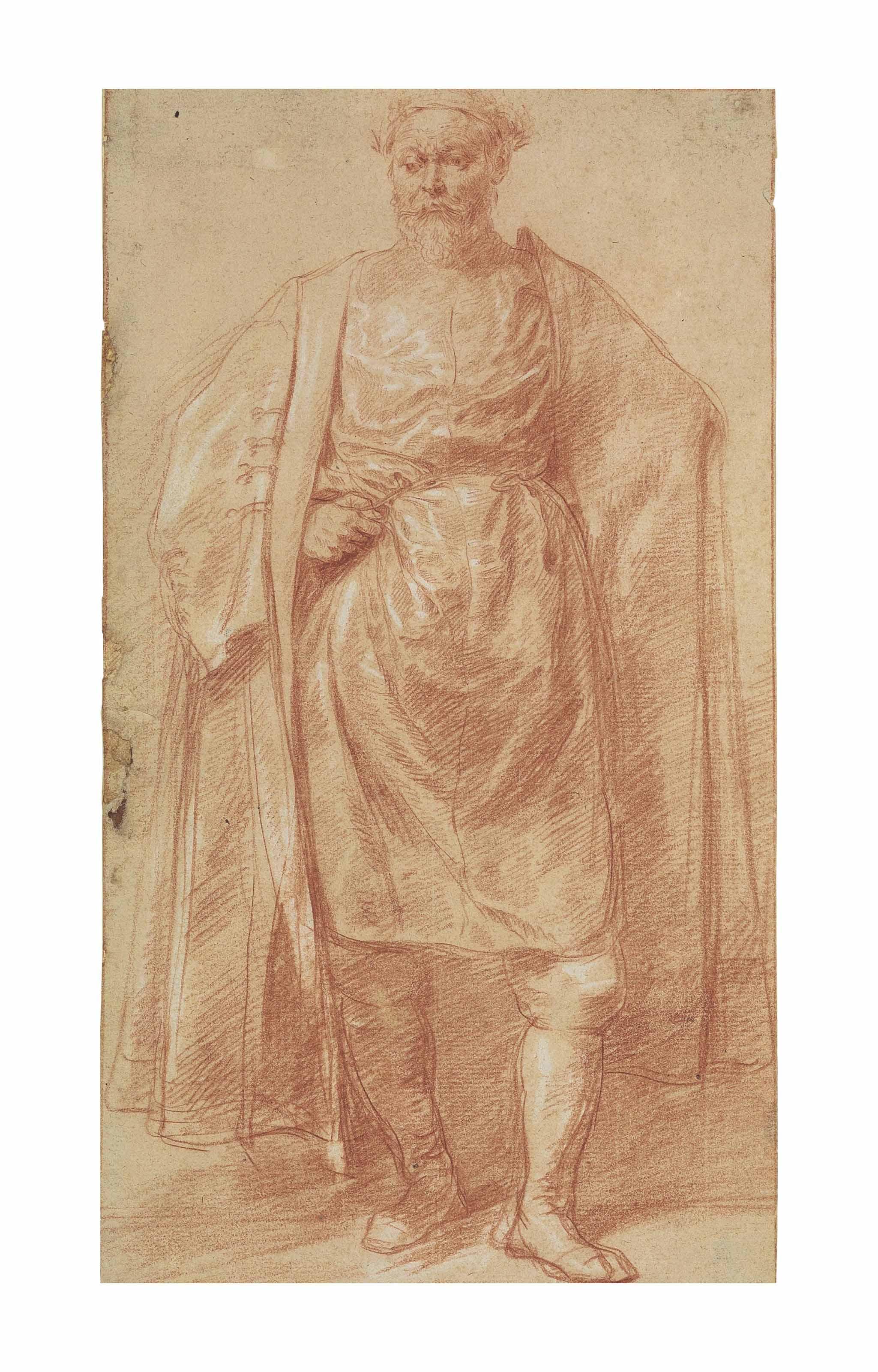 Jan Van Den Bergh - A Standing Man In Oriental Costume