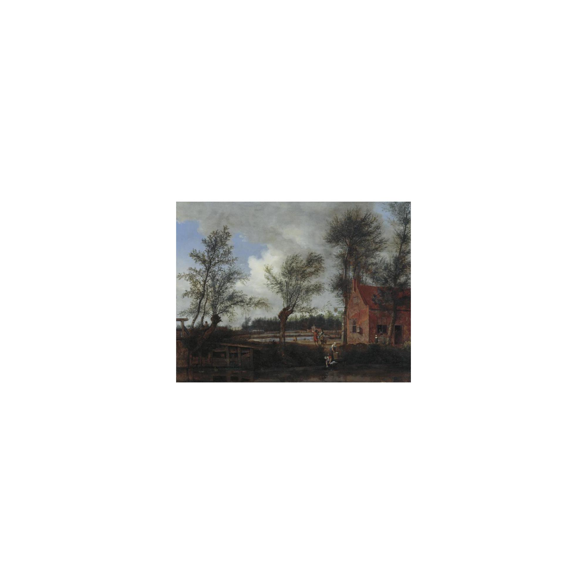 Jan van der Heyden - The Inn Of The Zwarte Varcken (\'Black Pig\'), Maarsseveen
