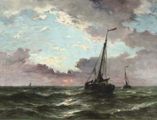 Jan van der Linde - Botters heading out to open sea