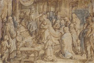 Jan Van Der Straet - Salomon Couronant La Reine De Saba