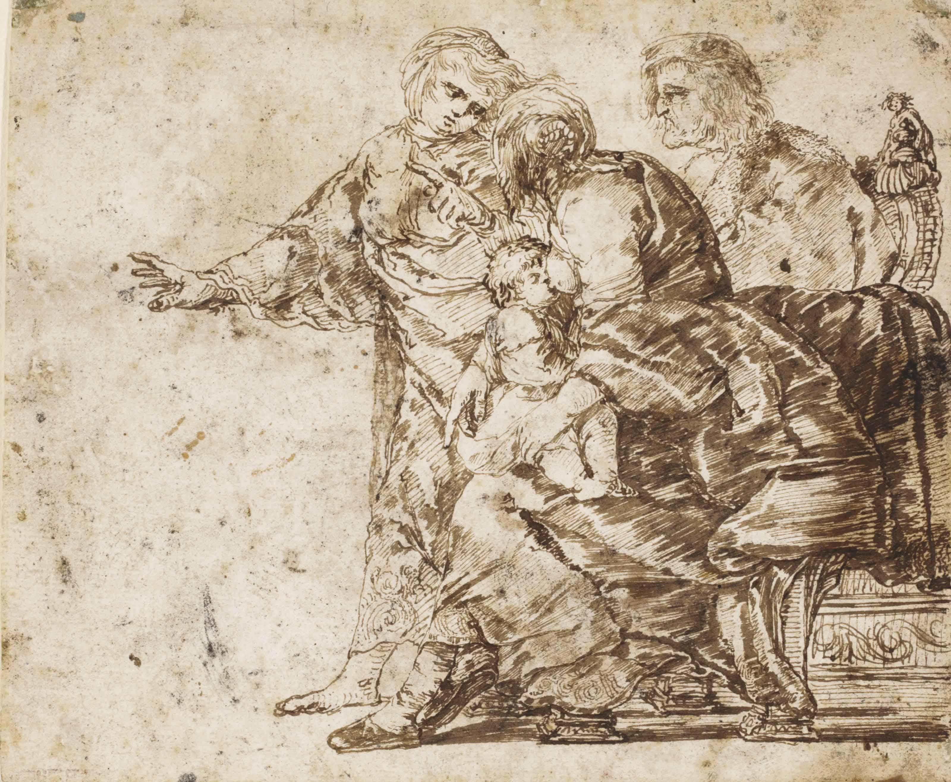 Jan van der Venne - A Group Of Gypsy Women With A Child