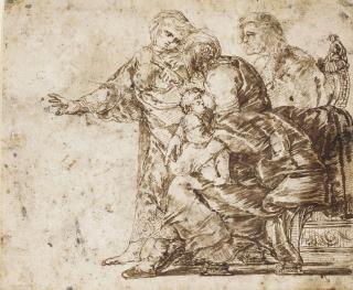 Jan van der Venne - A Group Of Gypsy Women With A Child