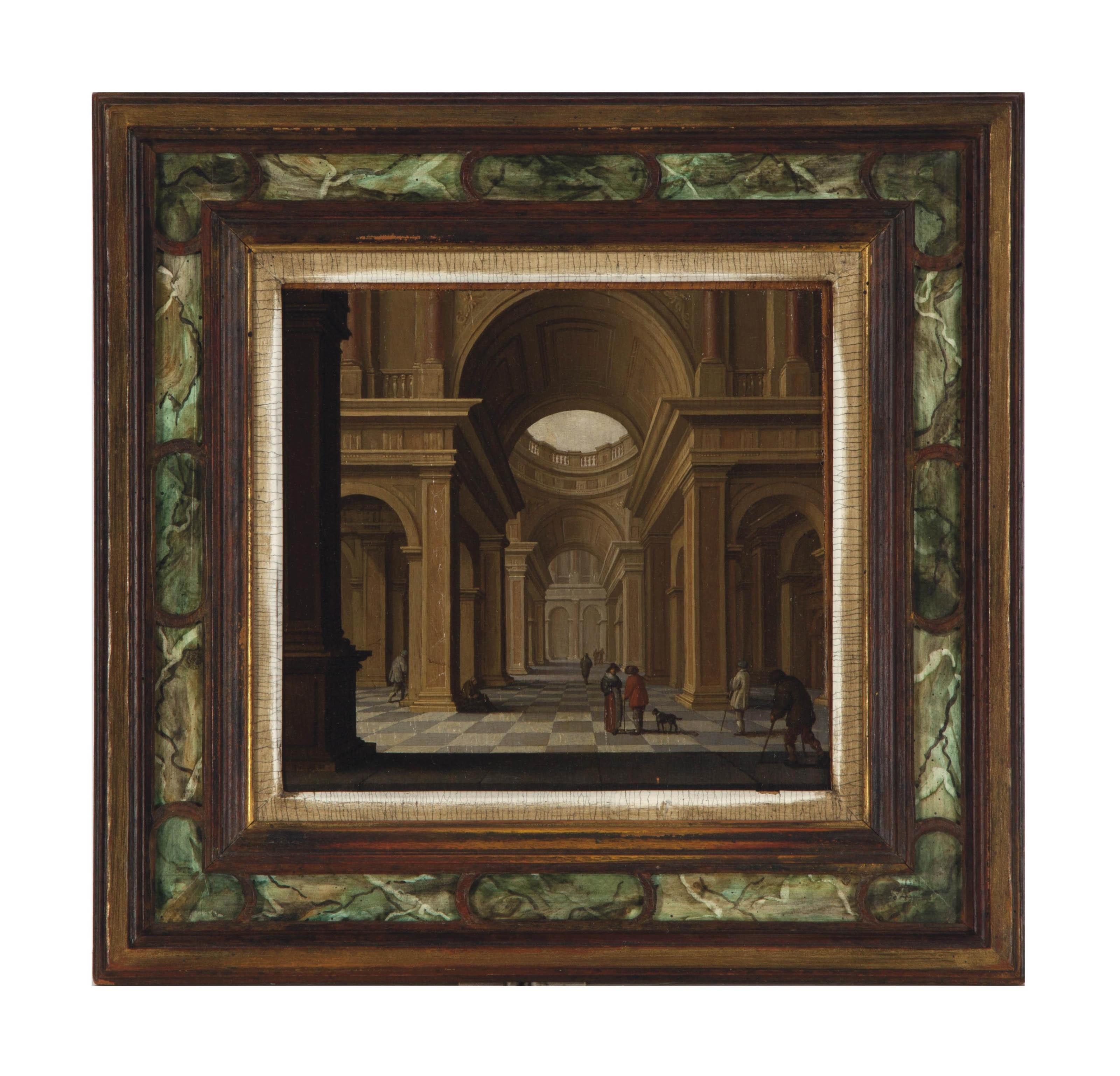 Jan van Der Vucht - A capriccio of a church interior