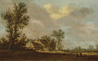 Jan Van Goyen - A farm in a wooded landscape