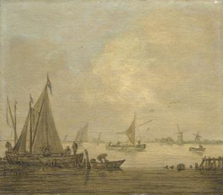 Jan Van Goyen - Sailing boats on calm water