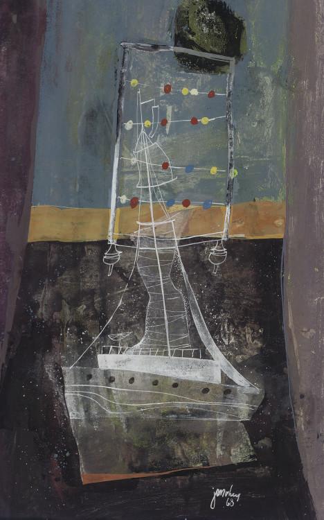 Jan van Heel - Versierd Bootje