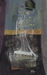 Jan van Heel - Versierd Bootje