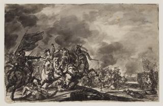 Jan Van Huchtenburg - A Battle Scene