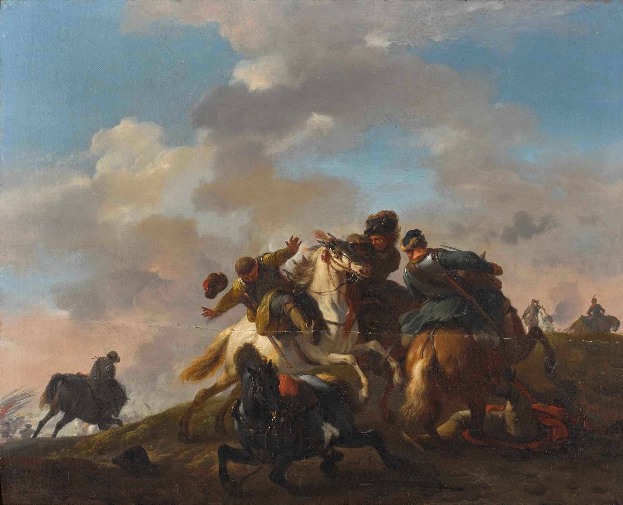 Jan Van Huchtenburg - A Cavalry Skirmish