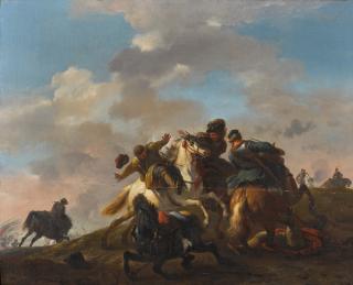 Jan Van Huchtenburg - A Cavalry Skirmish