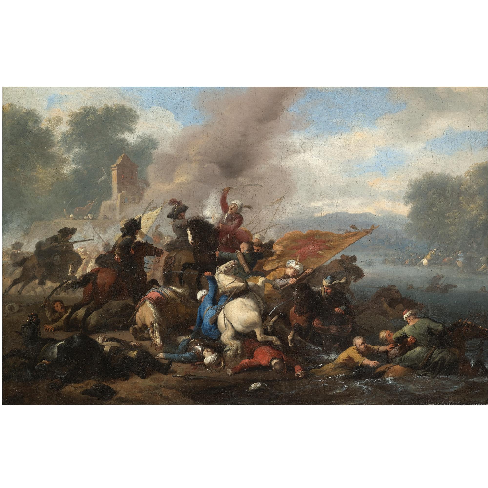 Jan Van Huchtenburg - Dutch The Skirmish