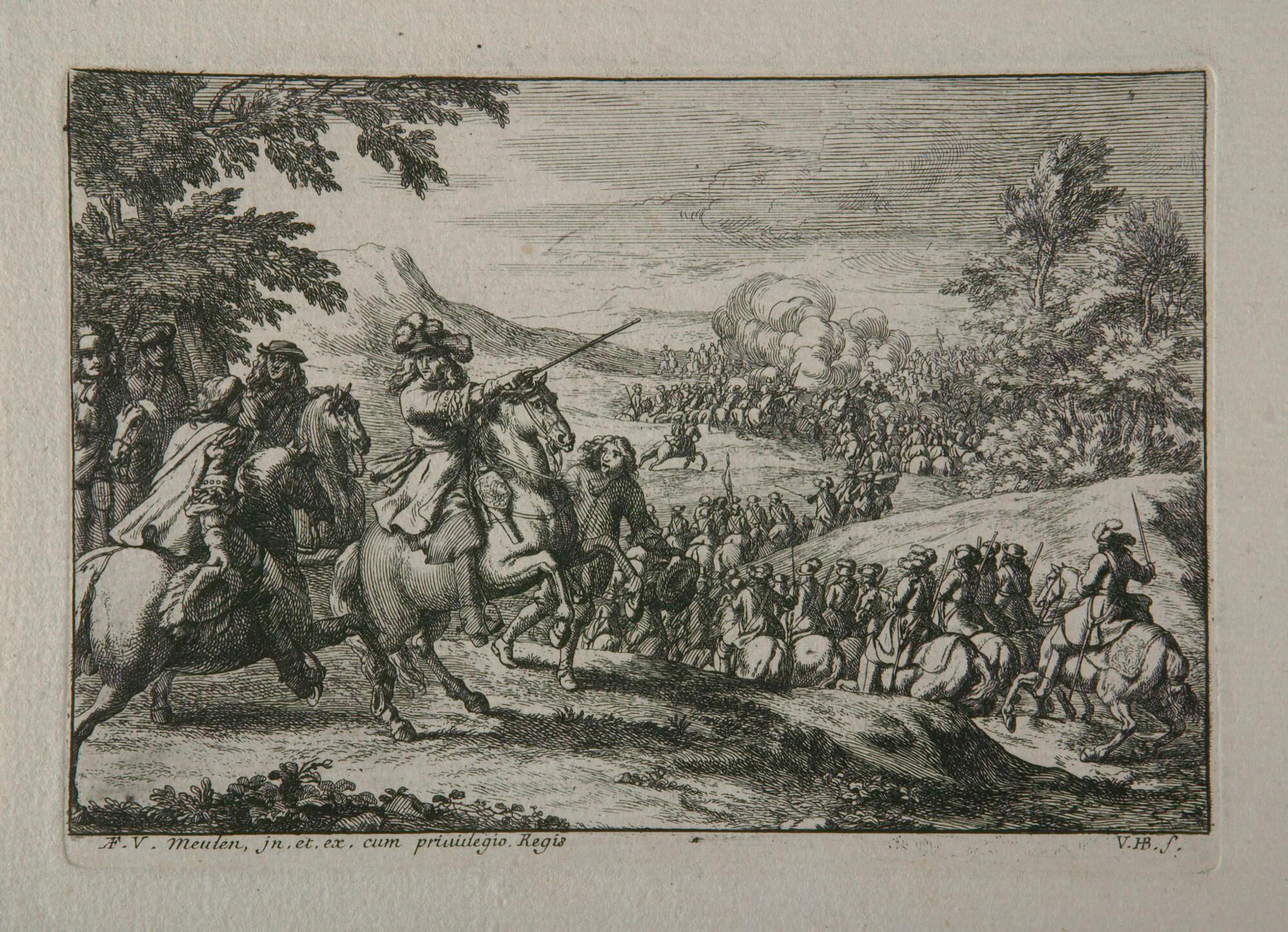 Jan van Huchtenburgh - 7 Bll.: Reitergefechte und Landschaften.