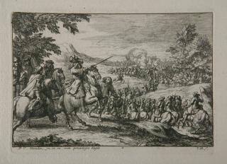 Jan van Huchtenburgh - 7 Bll.: Reitergefechte und Landschaften.